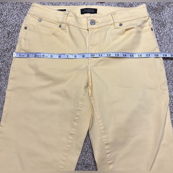Talbots Jeans 5 Pocket Slim Ankle Boyfriend Petite Size 6P Yellow - Picture 8 of 8